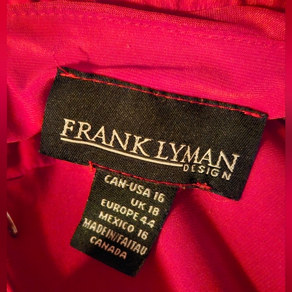Frank Lyman Red Handkerchief Ruffle Halter Dress, Size 16 - Picture 2 of 2